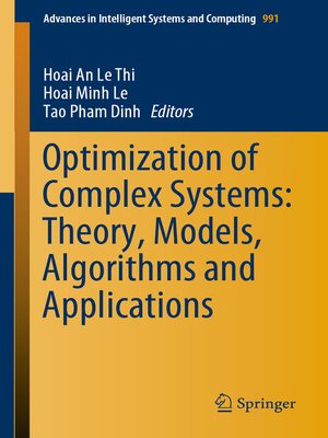 cover image of Optimization of Complex Systems
